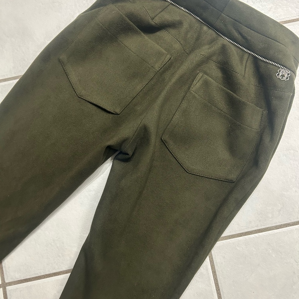 Olive Green Women's Dress Pants- bobo bourgeois bohemian brand - Picture 9 of 10